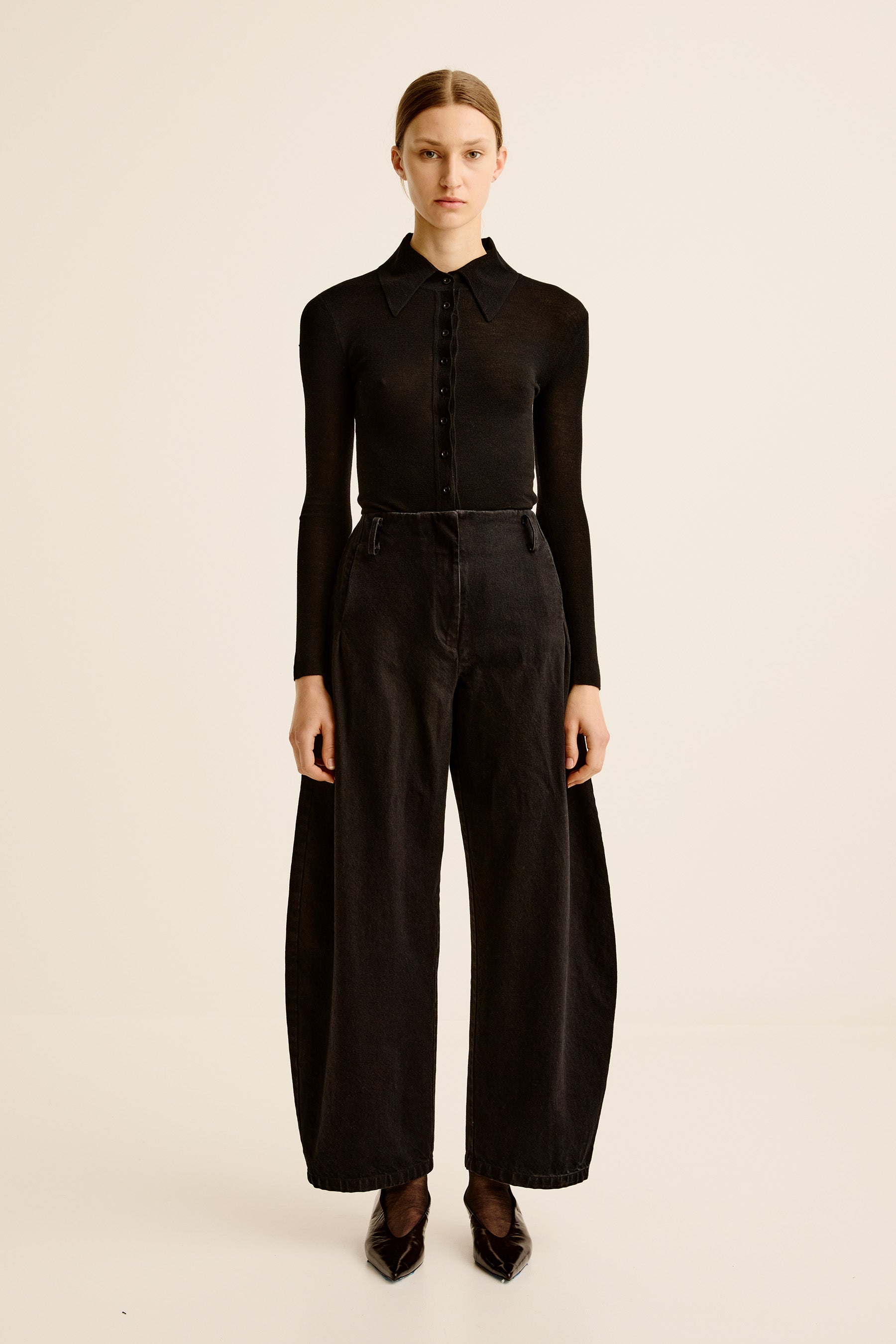 lildenimjean cocoon jean black 32 【公式通販】