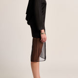 Cartia Cowl Dress - Black