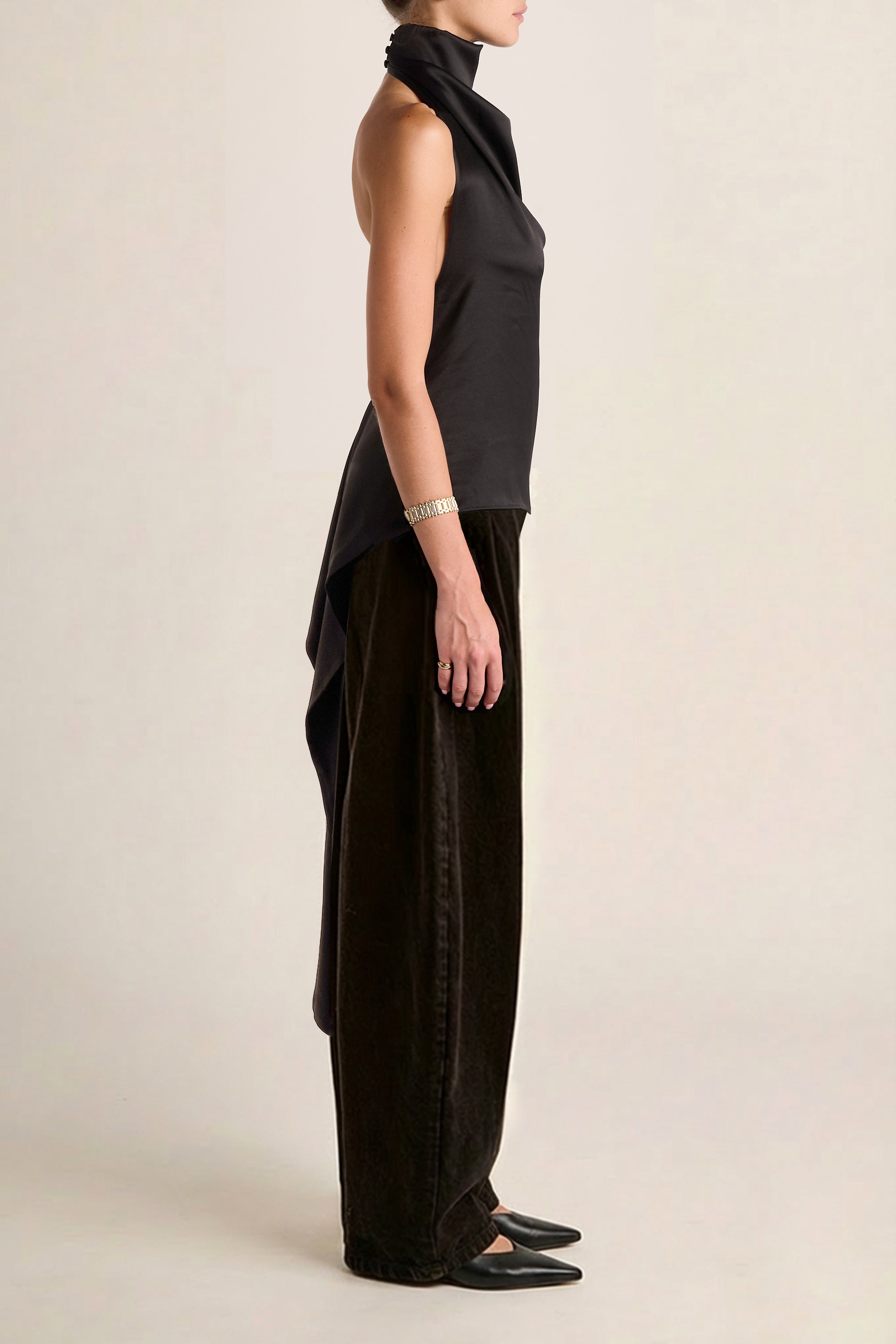 Cartia Wrap Top - Black