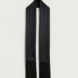 Cartia Fringe Scarf - Black
