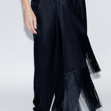 Cartia Fringe Scarf - Black