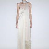 Cartia Fringe Scarf - Oyster