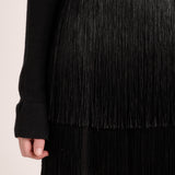 Cinca Fringe Mini Skirt - Black