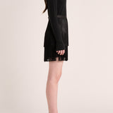 Cinca Fringe Mini Skirt - Black