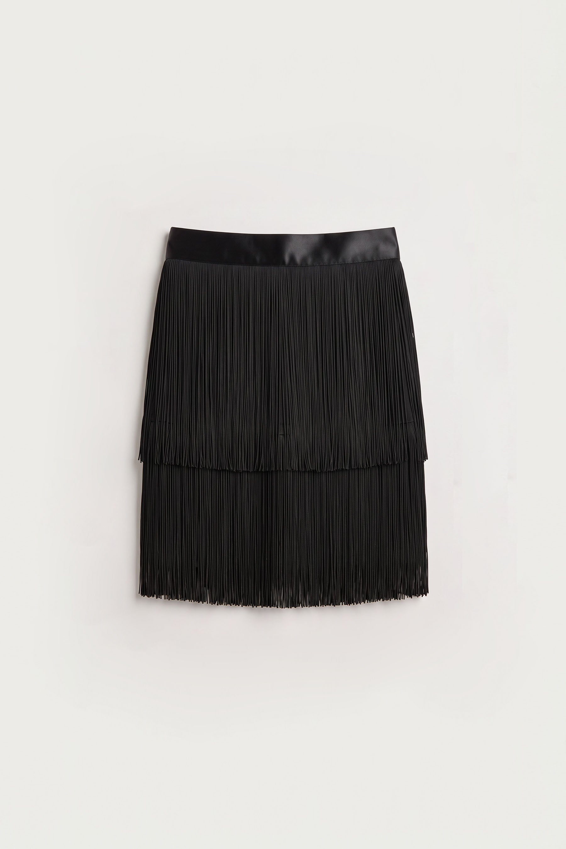 Cinca Fringe Mini Skirt - Black