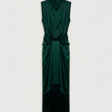 Eros Fringe Dress - Dark Emerald