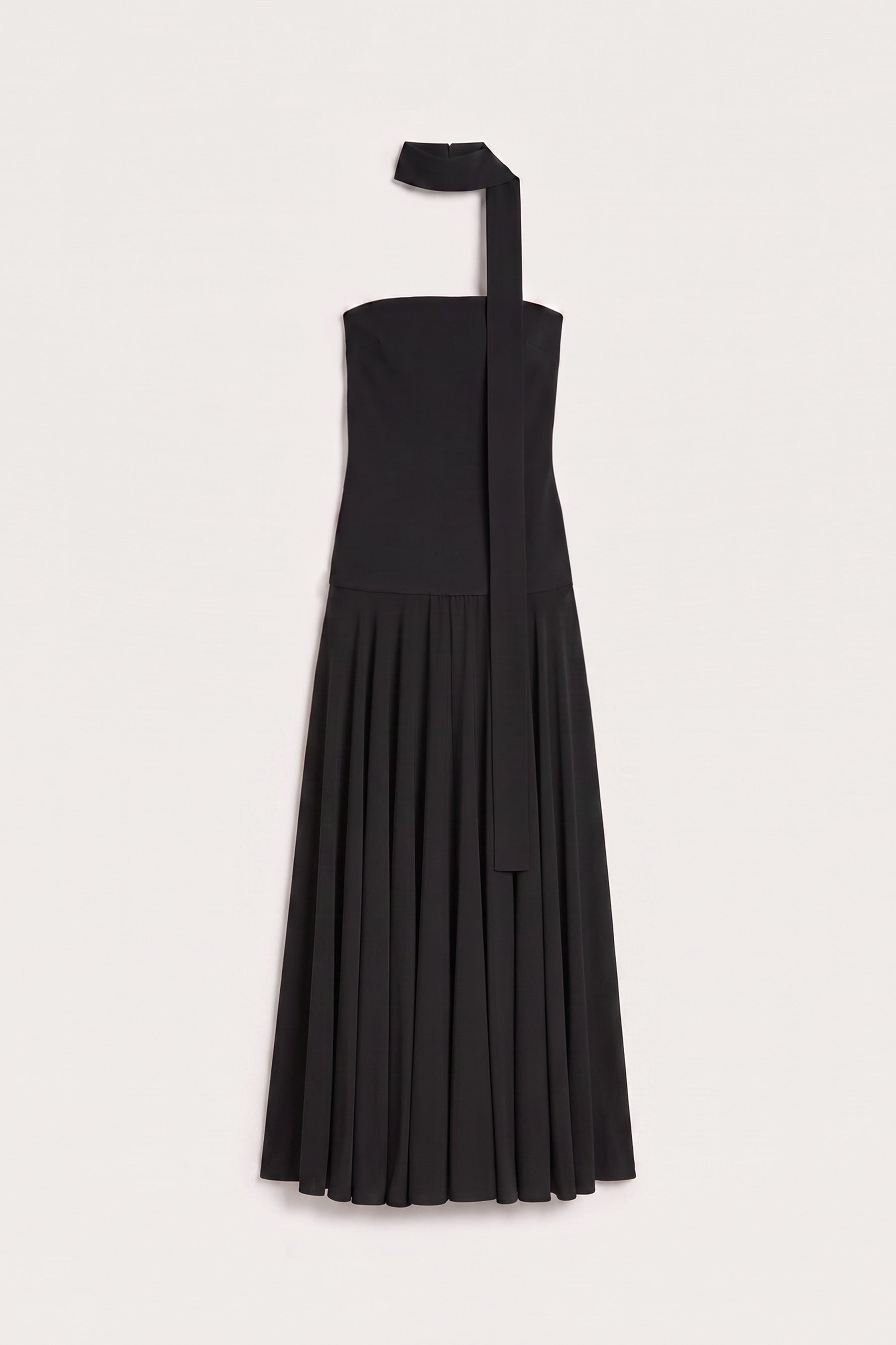 Illi Tie Strapless Maxi Dress - Black