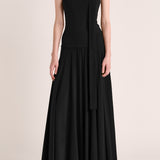 Illi Tie Strapless Maxi Dress - Black