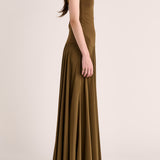 Illi Tie Strapless Maxi Dress - Olive
