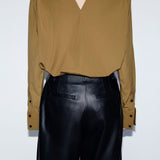 Lume Scarf Shirt - Olive Brass