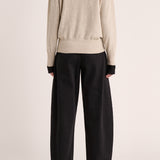 Mari Cashmere Crew Sweater - Oat Marle