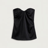 Mila Drape Top - Black