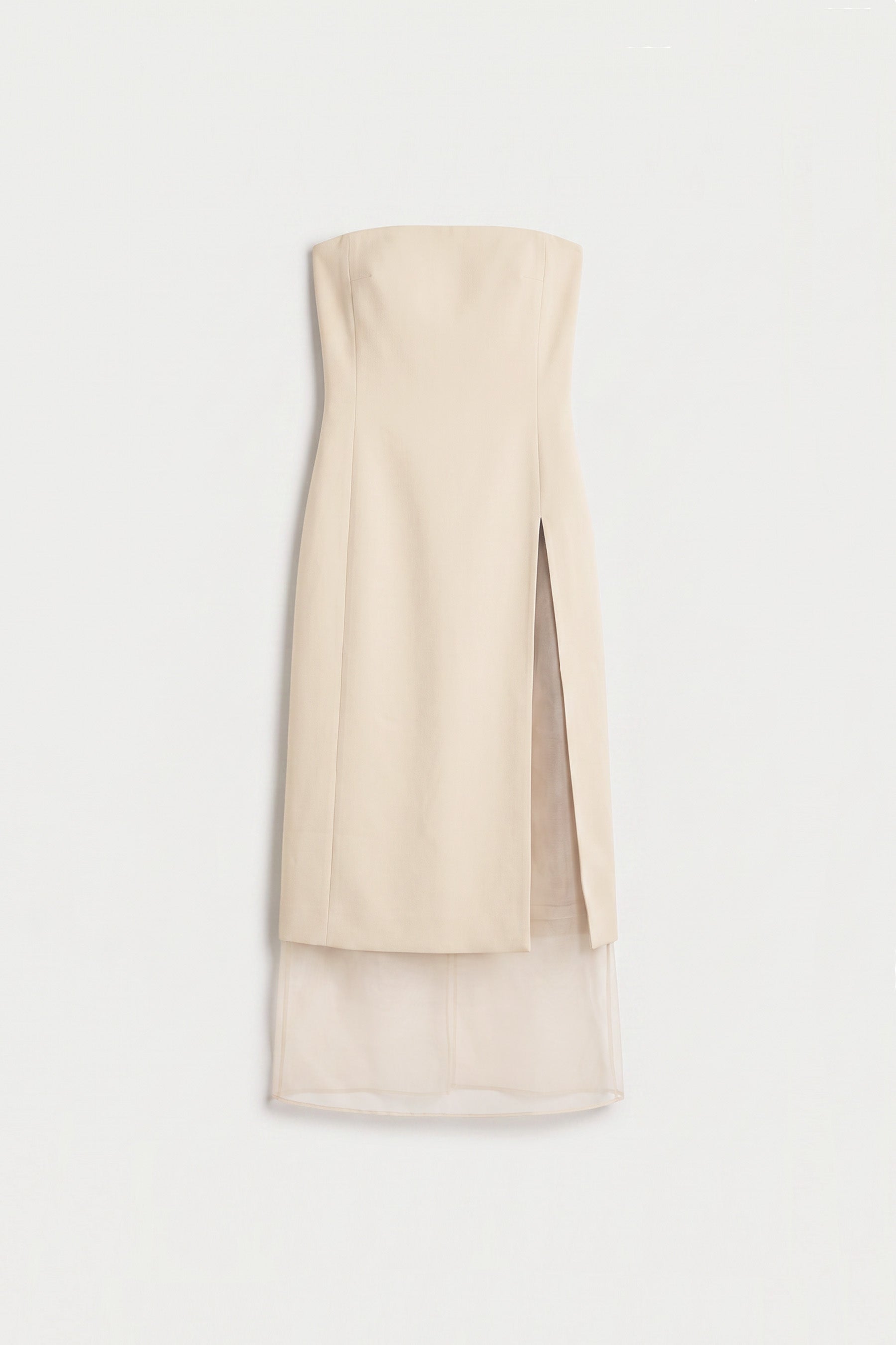 Portia Strapless Dress - Oyster