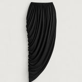 Solina Drape Skirt - Black