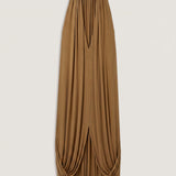 Solina Halter Dress - Olive Ochre