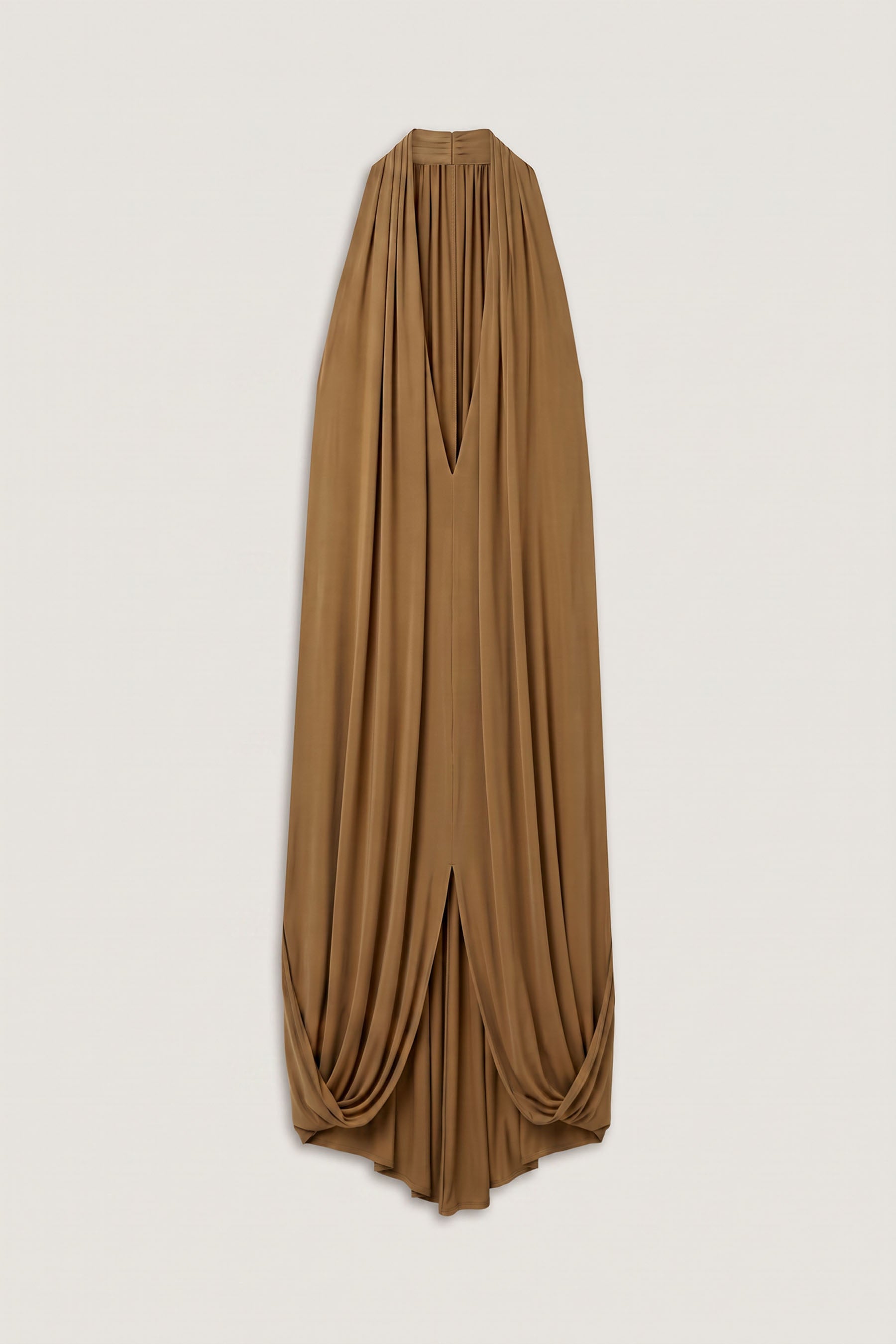 Solina Halter Dress - Olive Ochre