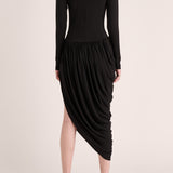 Solina Sleeved Dress - Black