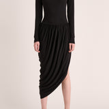 Solina Sleeved Dress - Black