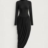 Solina Sleeved Dress - Black