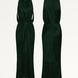 Eros Fringe Dress - Dark Emerald