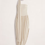 Solina Strapless Dress - Oyster