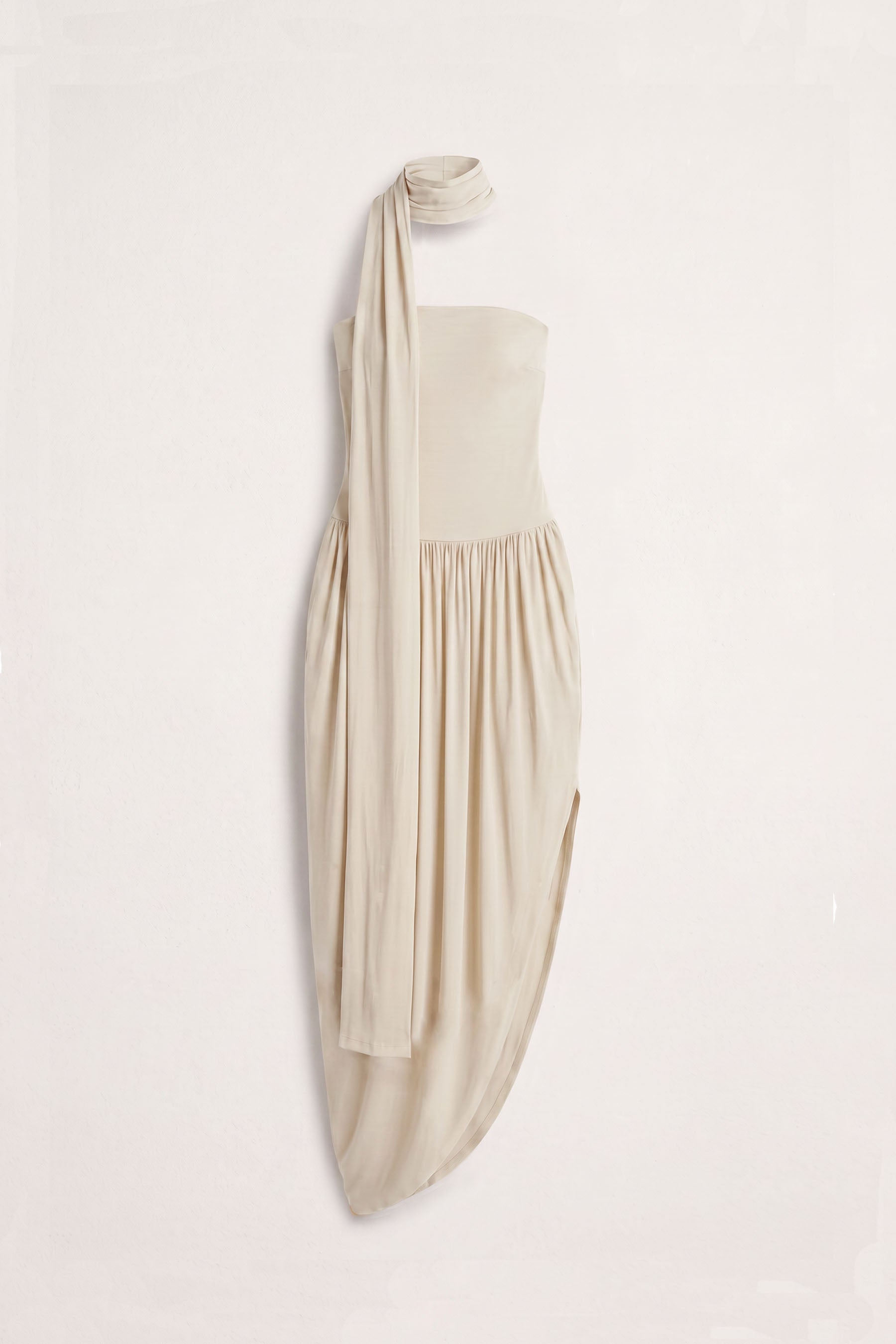 Solina Strapless Dress - Oyster