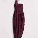 Solina Strapless Dress - Plum