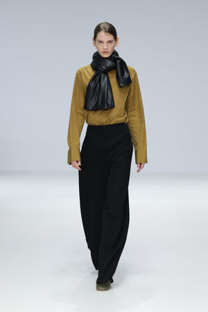 Lume Scarf Shirt - Olive Brass