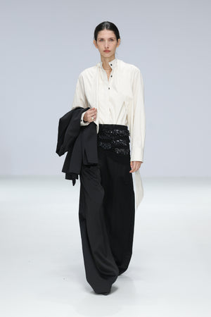 Tux Scarf Shirt - Crema