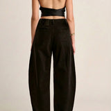 Meki Cocoon Jeans - Washed Black