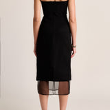 Portia Strapless Dress - Black