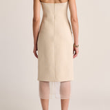 Portia Strapless Dress - Oyster