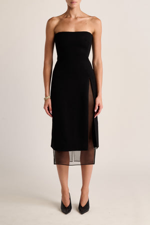 Portia Strapless Dress - Black