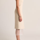 Portia Strapless Dress - Oyster