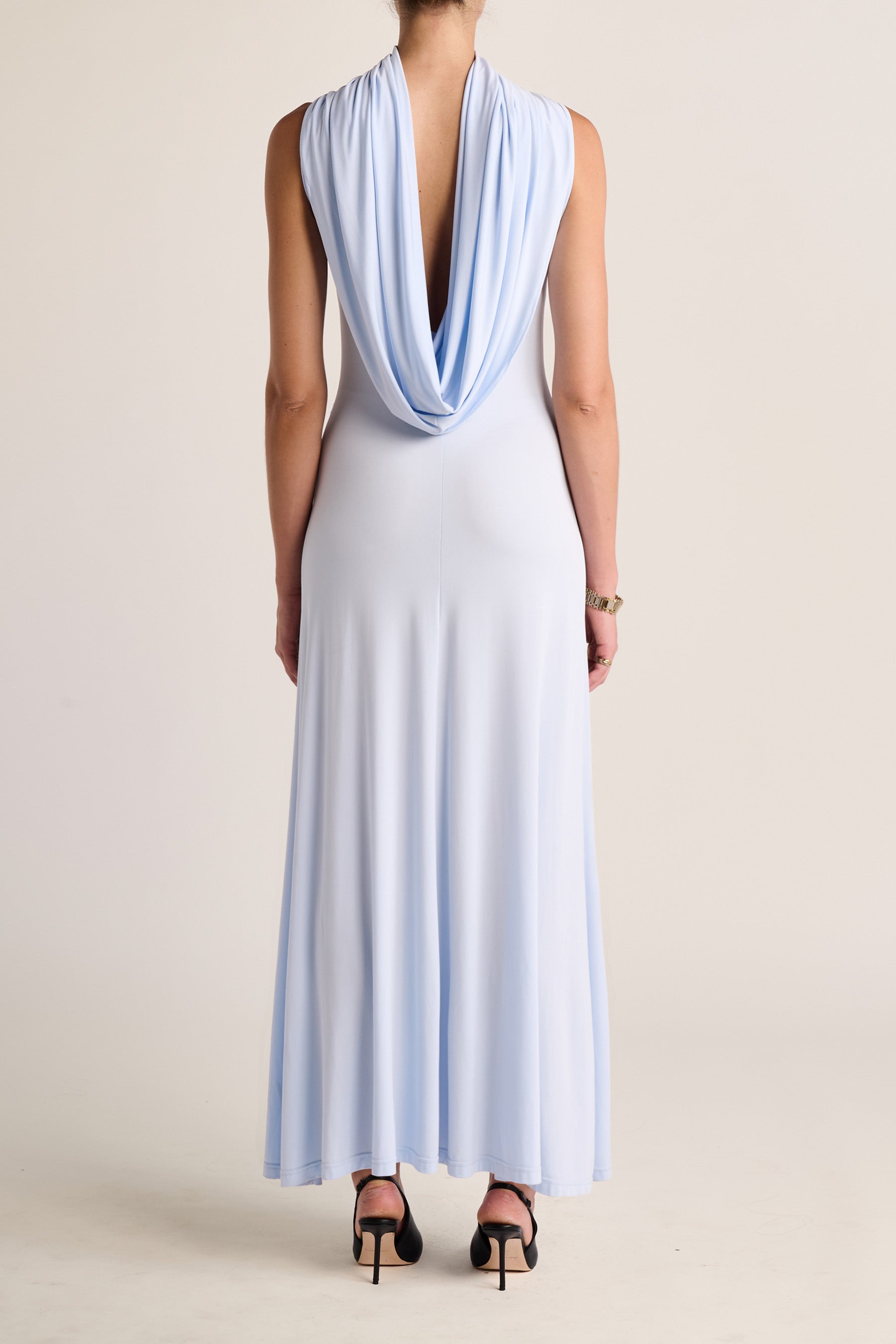Solina Cowl Dress - Sky