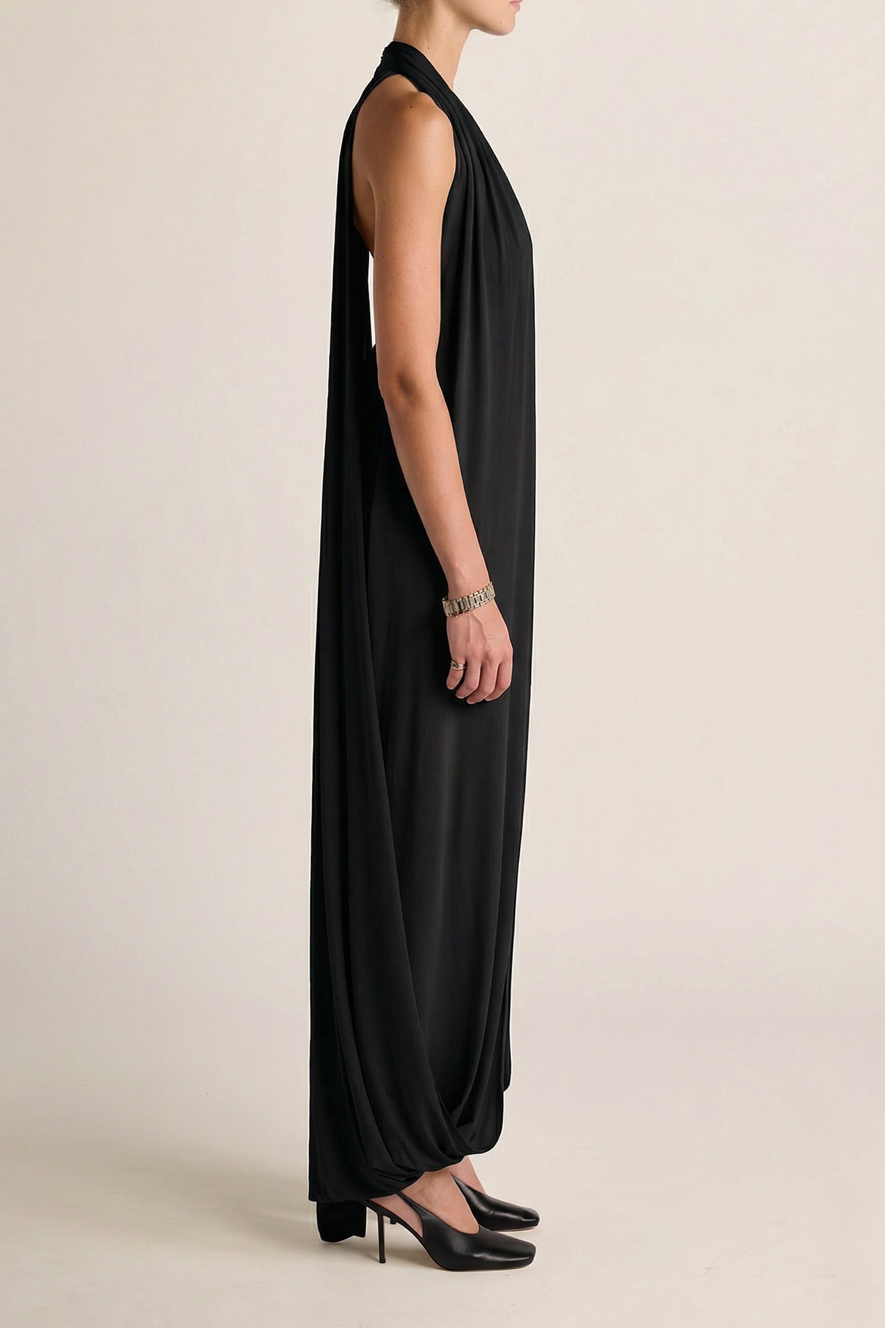 Solina Halter Dress - Black